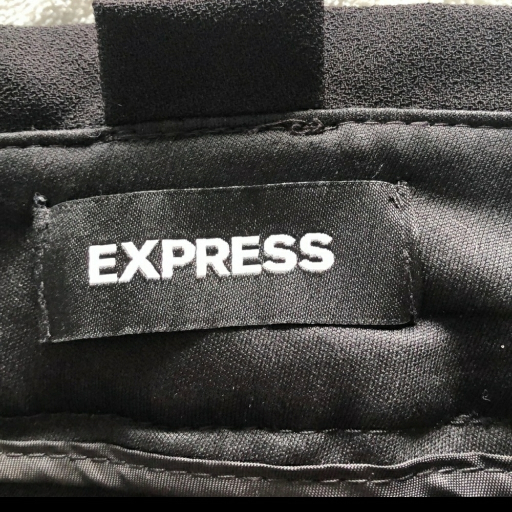 Express High Waisted Sash Waist Ankle Pant